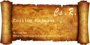 Csillag Rajmund névjegykártya